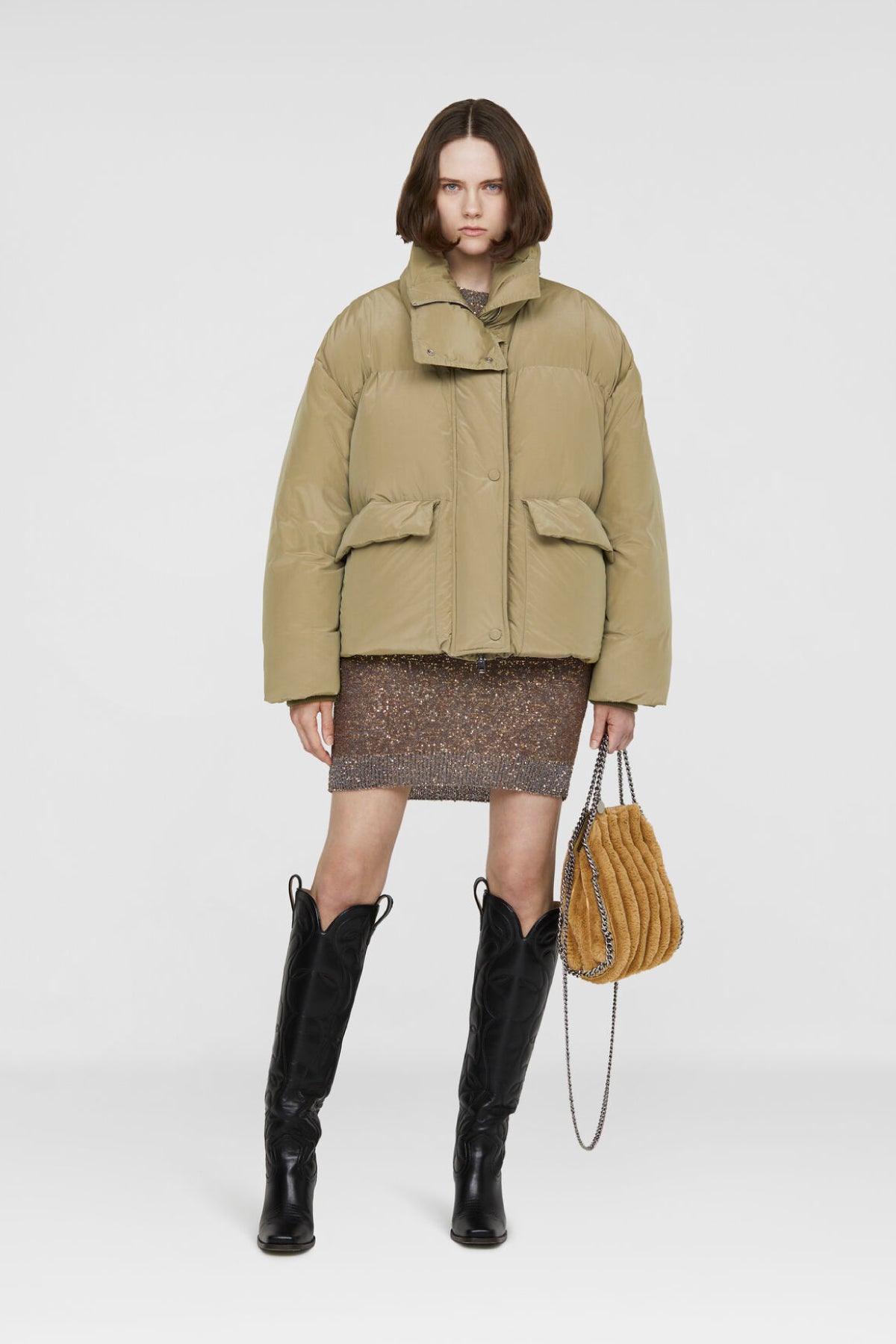 Stella McCartney Technical Puffer Jacket - Taupe