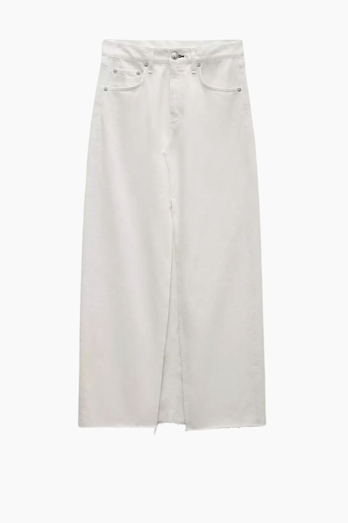 Rag & Bone Avery Denim Skirt - Ecru