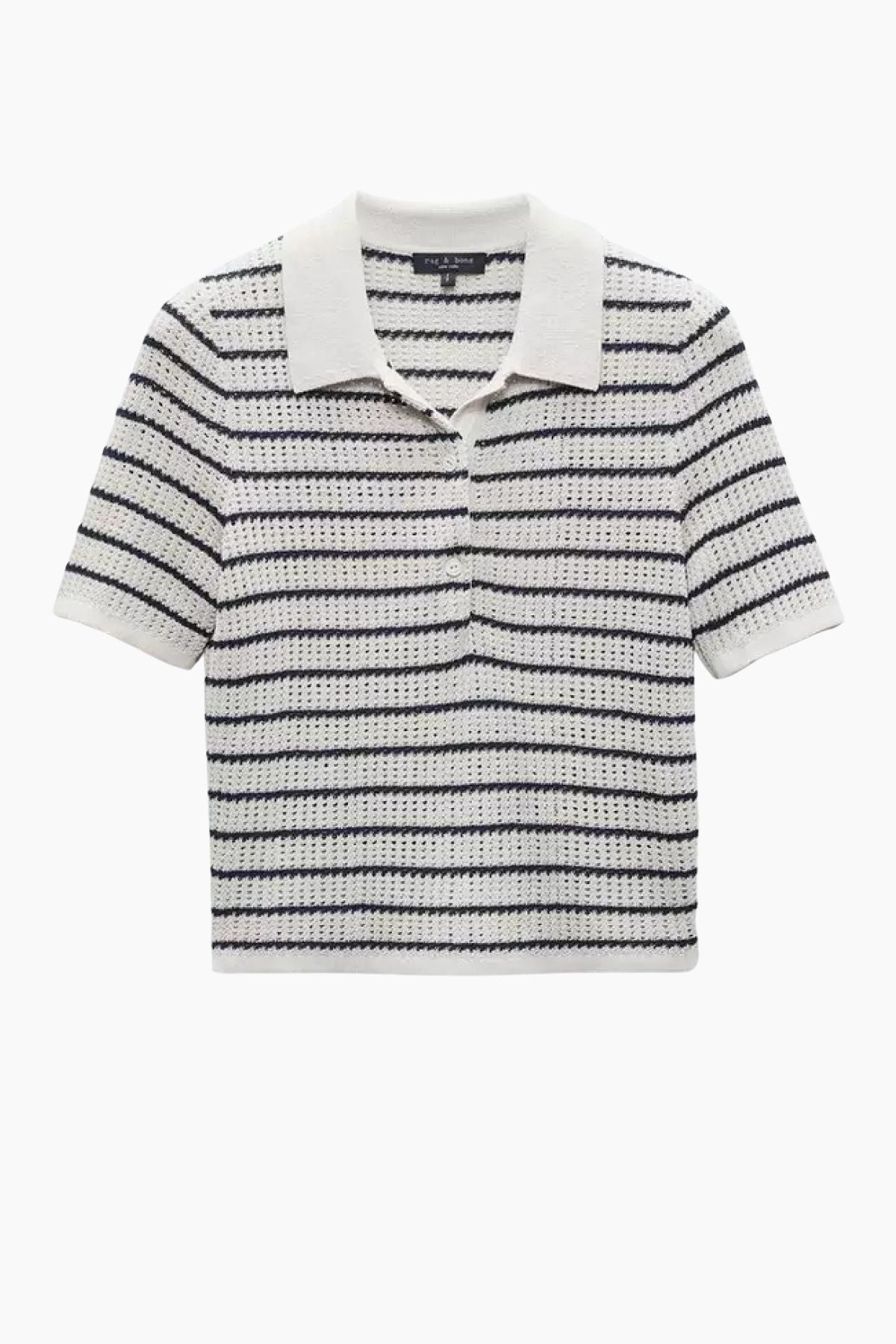 Rag & Bone Viola Striped Polo - Turtle Dove Multi