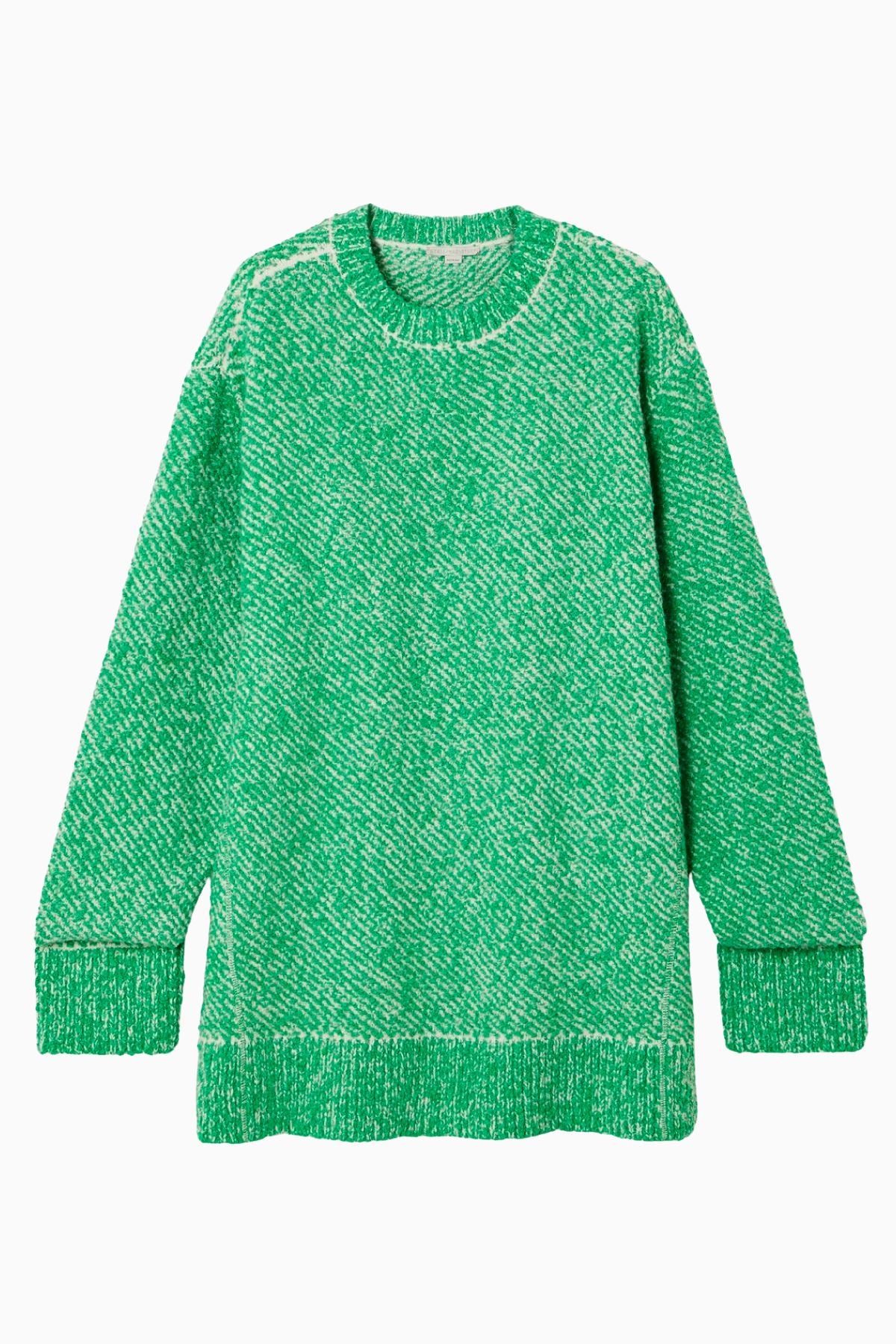 Stella McCartney Bouclé Knit Jumper - White/ Green