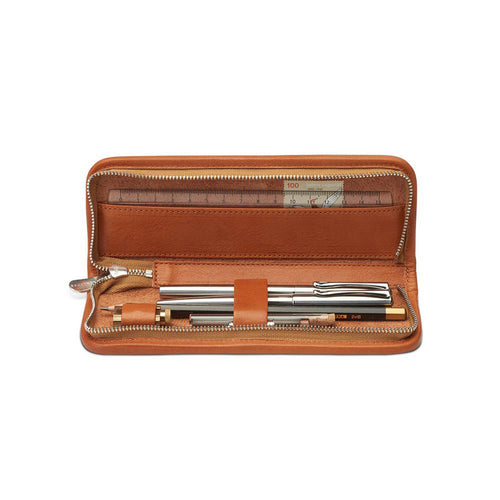 Sonnenleder Böll Leather Pencil Case for 5 pens or pencils - noteworthy