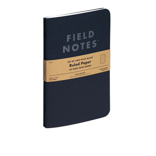 Field Notes, Pitch Black Notebooks - Set of 2 - noteworthy