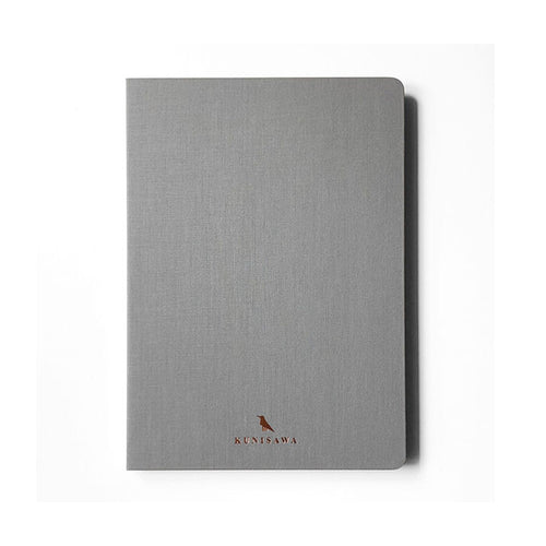 Kawachiya Kunisawa Find Note Hard Notebook, A5 , Grid - Light Grey - noteworthy