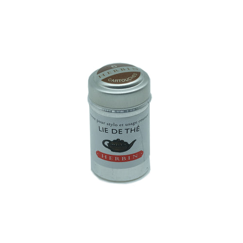 J. Herbin Lie de Thé (Tea Lees) Fountain Pen Ink Cartridges - Tin of 6