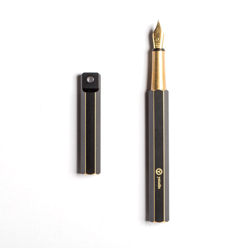 Ystudio Brassing Portable Fountain Pen -F (Fine Nib) - noteworthy