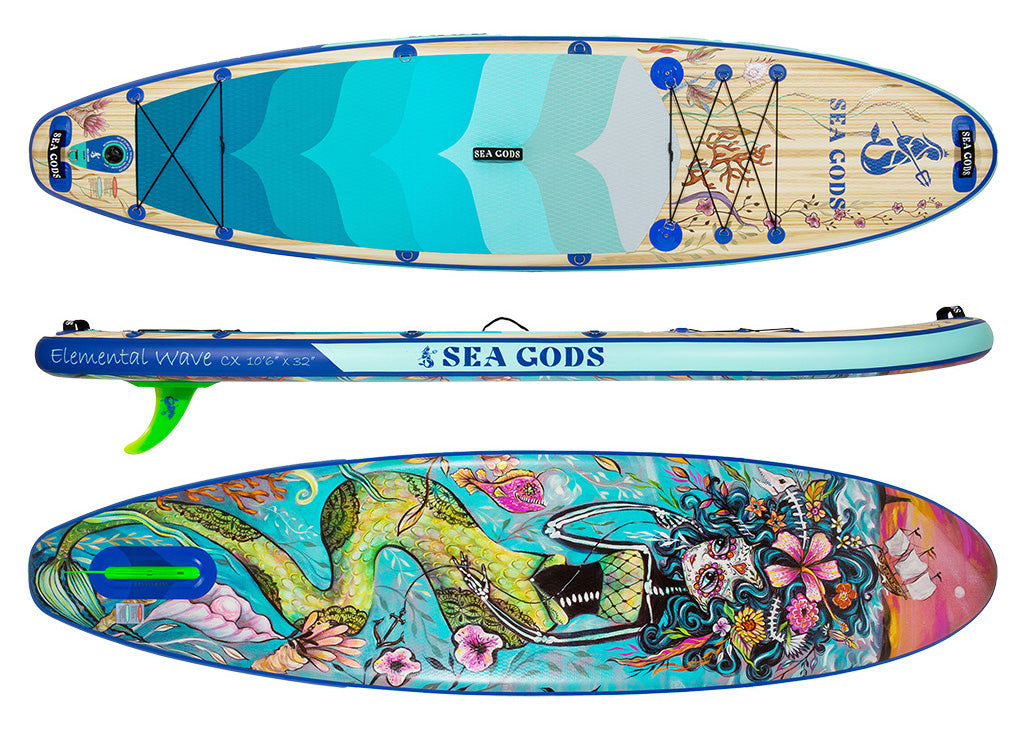 mermaid SUP board - the elemental wave by Sea Gods