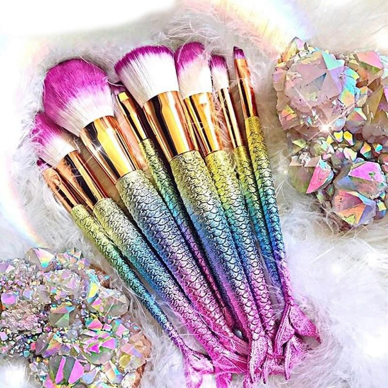 mermaid makeup brushes