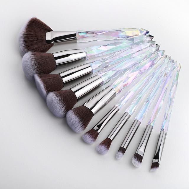 purple makeup brushes