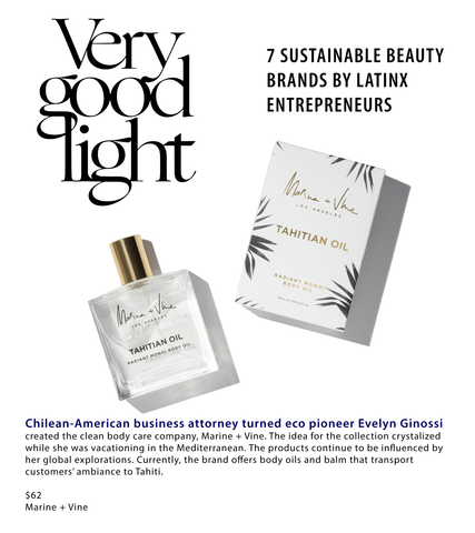 Very Good Light | Evelyn Ginossi | Marine and Vine | Latina Entrepreneur