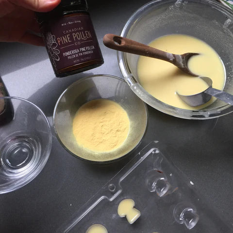 Pine pollen and chocolate recipe