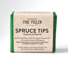Pine pollen infused spruce tip Soap