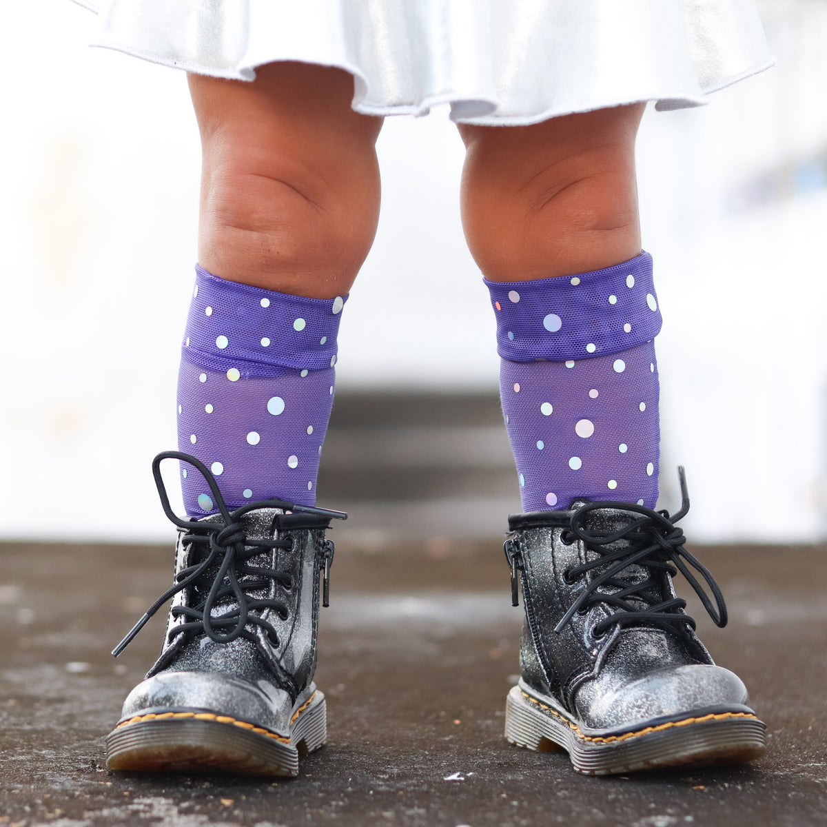 Purple Bling Knee High Socks Baby Toddler Girl – Steampunk-Wolf-Kidz