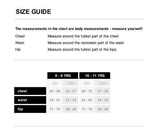 Junior T-Shirt Size Guide