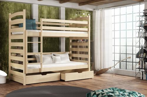 Slawek Wooden Bunk Bed with Storage