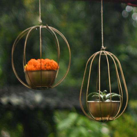 Pumpkin and Watermelon Hanging Cage Planter Frames