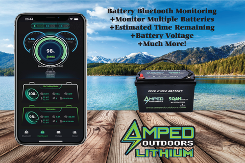 Amped Outdoors 12v 60Ah LiFePO4 Lithium Battery
