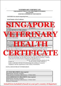 Singapore Veterinary Certificate