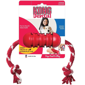 Kong Dental With Rope Dog Toy (Medium)