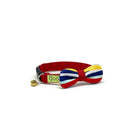 Goood Pet Collars Rounded Bow Handmade Cat Collar - Charming Stripes