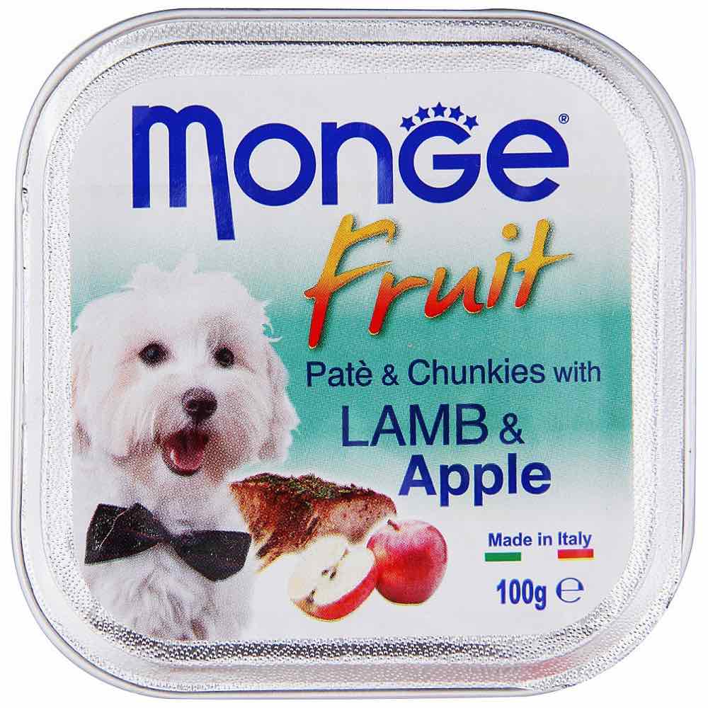 Корм монж ягненок. Monge Dog Fruit ягненок/яблоко 100г. Монж консервы для собак ягненок 100г. Паштет Монж Lamb. Монж ламистеры для собак.