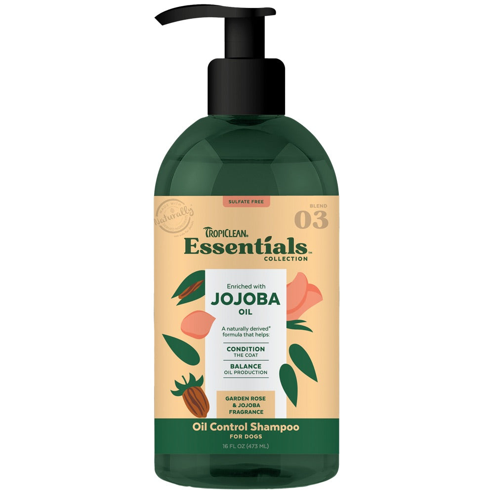 15% OFF: Tropiclean Essentials Jojoba Oil Oil Control Dog Shampoo 16oz |  Kohepets