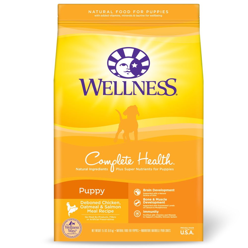 Wellness Complete Health Puppy Chicken, Oatmeal & Salmon ...