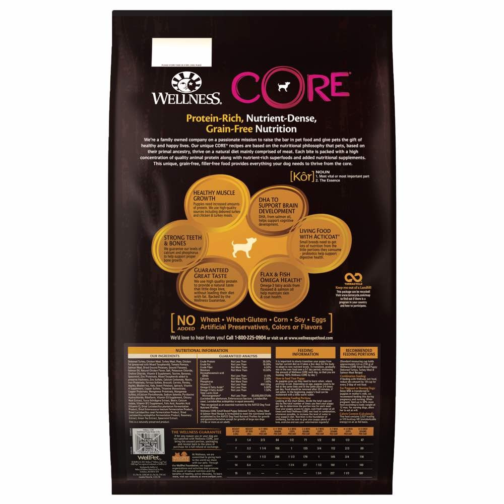 Wellness CORE Grain-Free Small Breed Puppy Formula Dry Dog ...