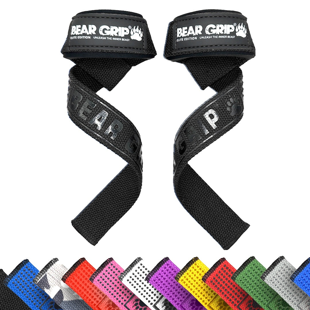 BEAR GRIP® Multi Grip Straps/Hooks, Premium Heavy Duty Weight Lifting