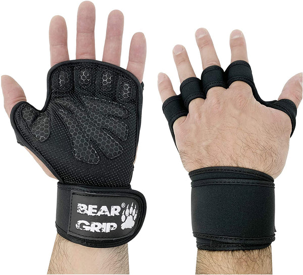 BEAR GRIP Open Workout Gloves For CrossFit Bodybuilding