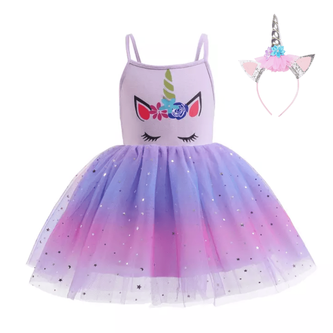 Purple Rainbow Unicorn Dress