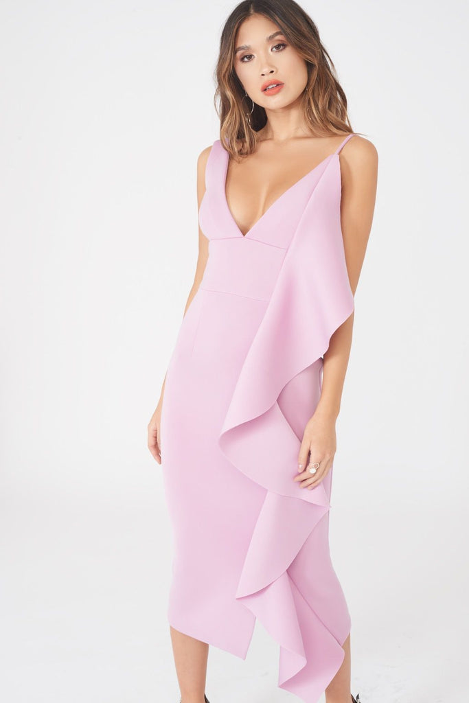 lavish alice pink frill dress