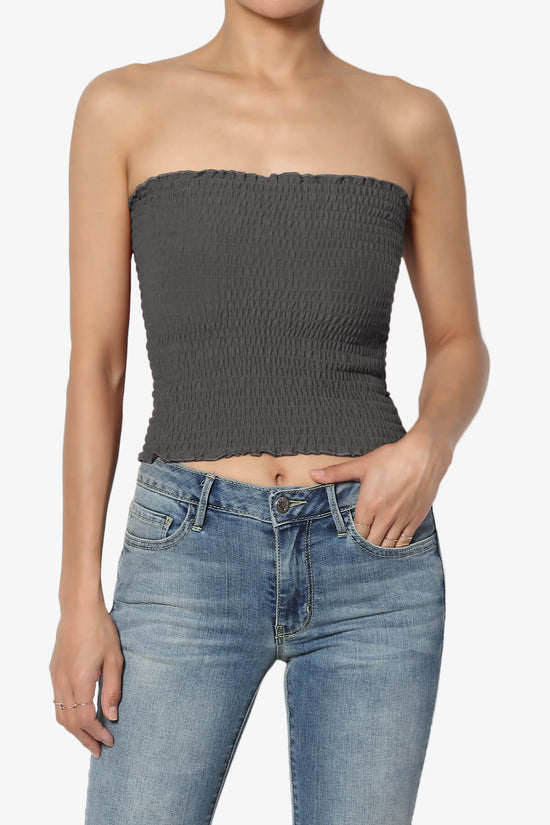 Built in Shelf Bra No-Slip Cotton Cropped Tube Top With Side