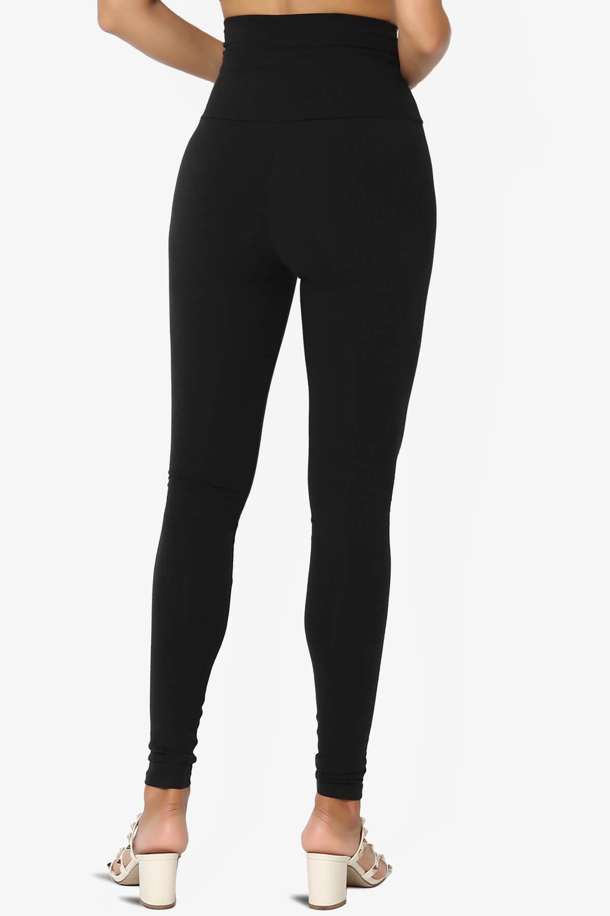 AEKO Women's Thick Yoga Soft Cotton Blend High Waist Workout Leggings with  Tummy Control Compression (S/M USA 2-6, Black-Navy) : : Clothing,  Shoes & Accessories