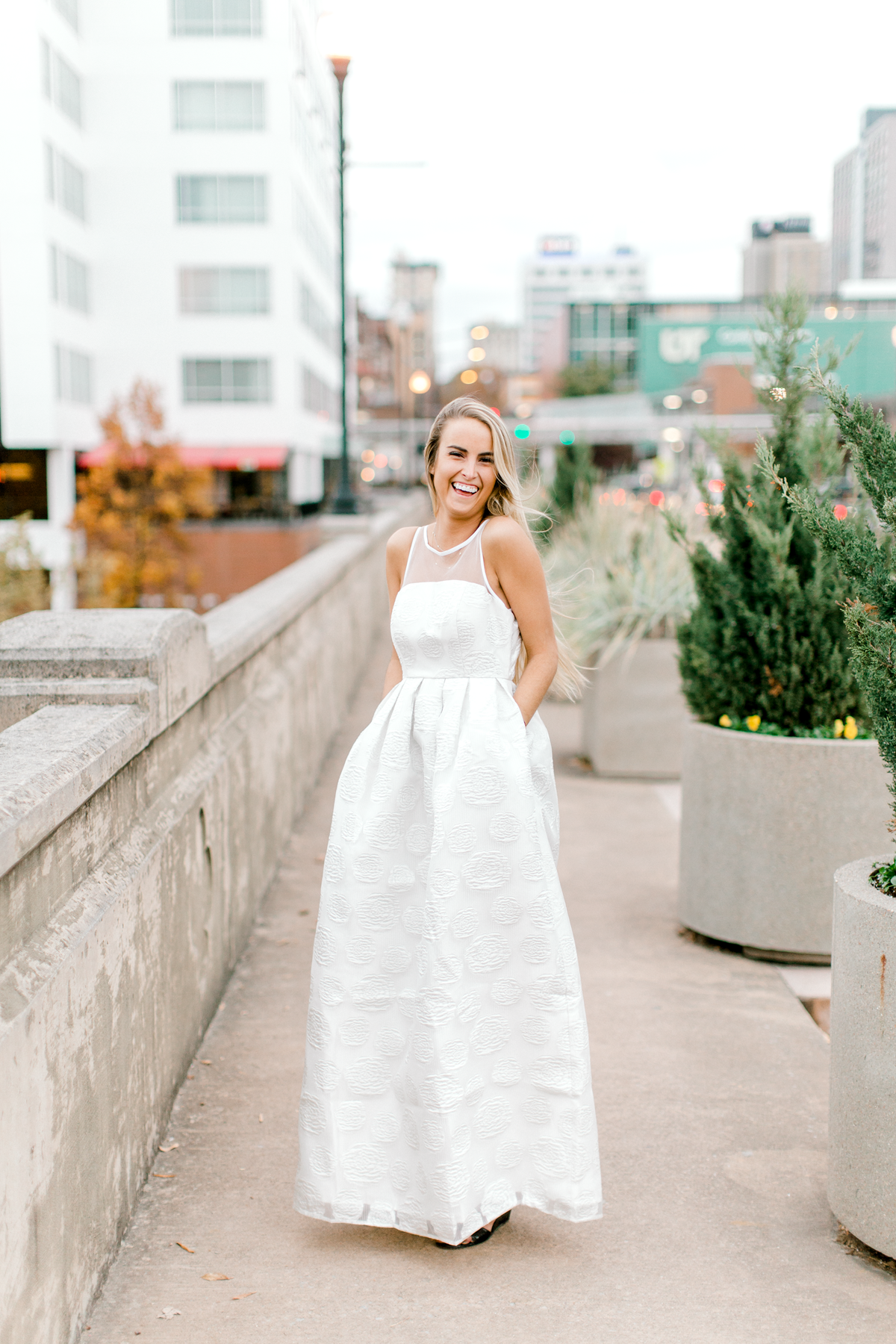 white winter gown