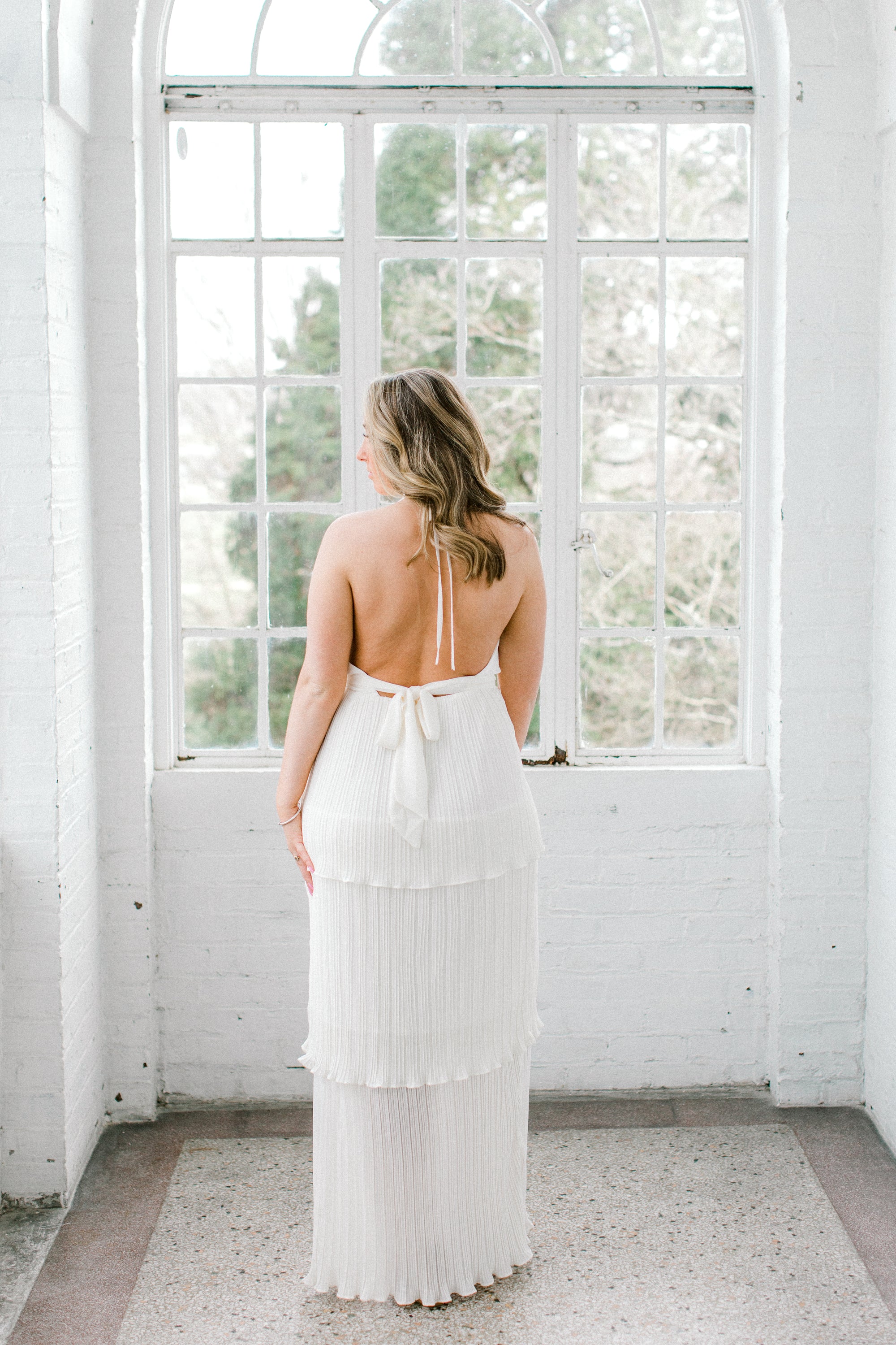 eternal love pleated maxi dress