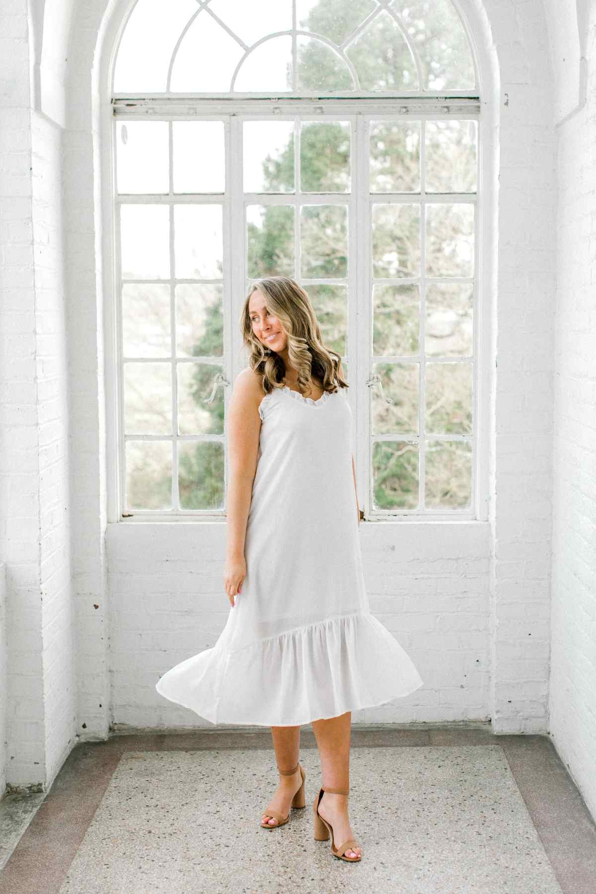 ivory long dress