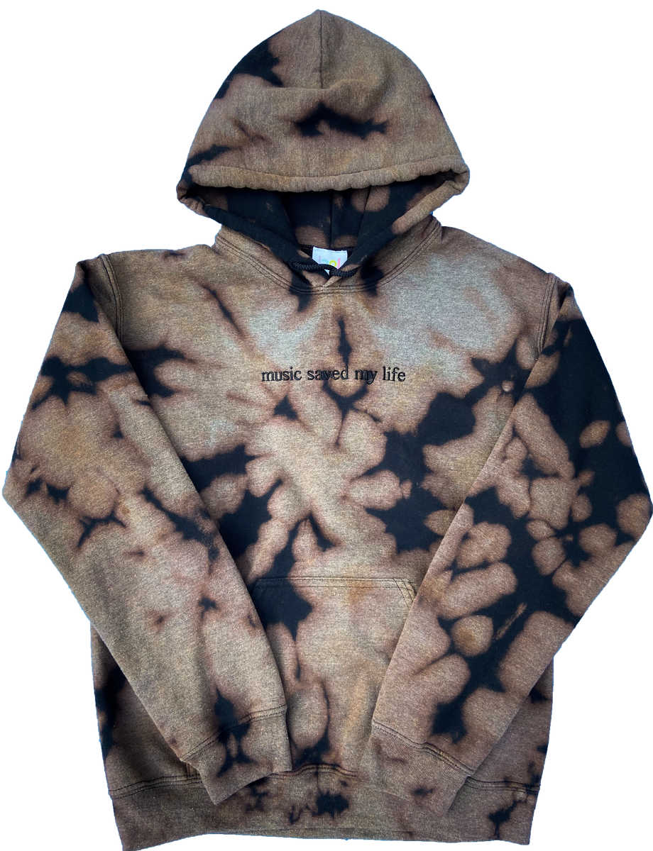 Music Saved My Life Bleached Hoodie – Lael Hansen