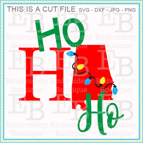 Download Ho Ho Ho Alabama SVG | Embroidery Boutique