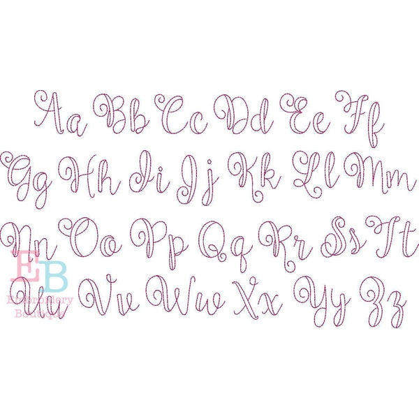 Ballerina Vintage Embroidery Font | Embroidery Boutique