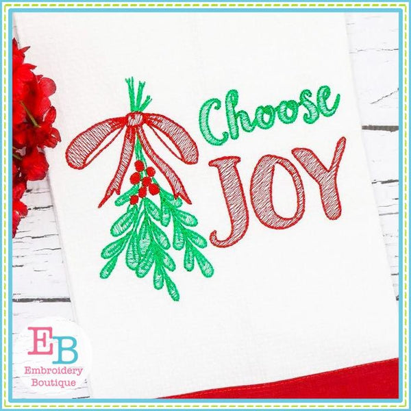 Choose Joy  Sketch Design  Embroidery Boutique