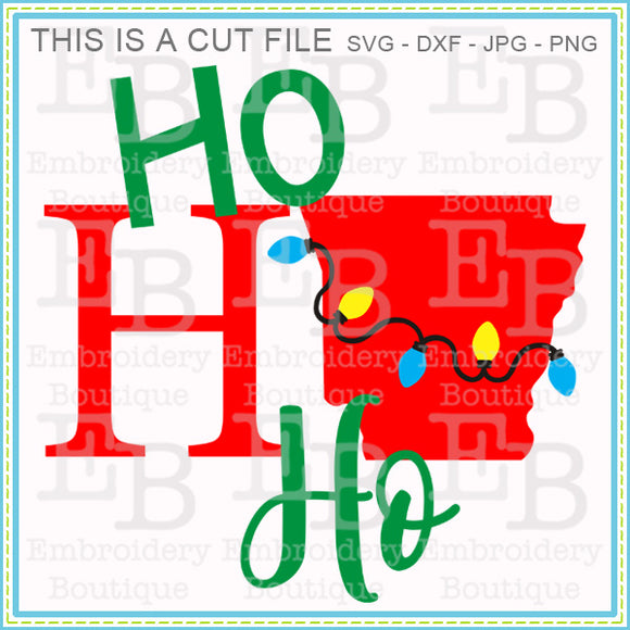 Download Ho Ho Ho Arkansas SVG | Embroidery Boutique