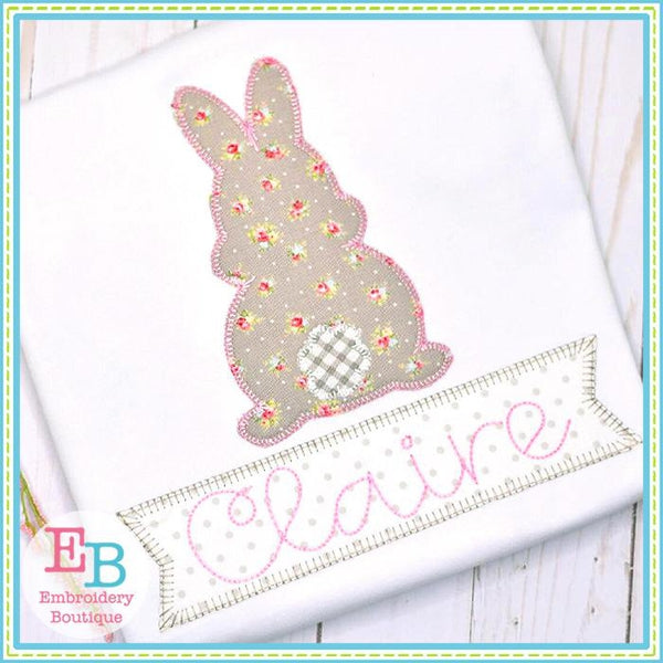 Bunny Back Side Applique | Embroidery Boutique