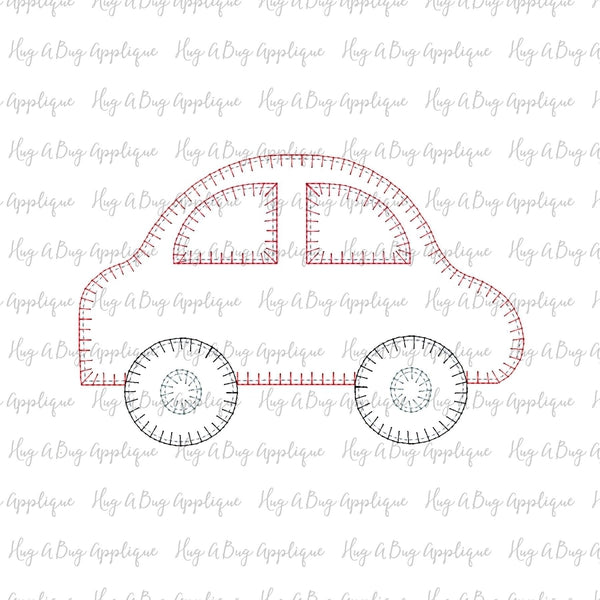 Car Blanket Stitch Applique Design, Applique