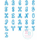 Perfectly Posh Monogram Embroidery Font with Rose Add Ons, Embroidery Font