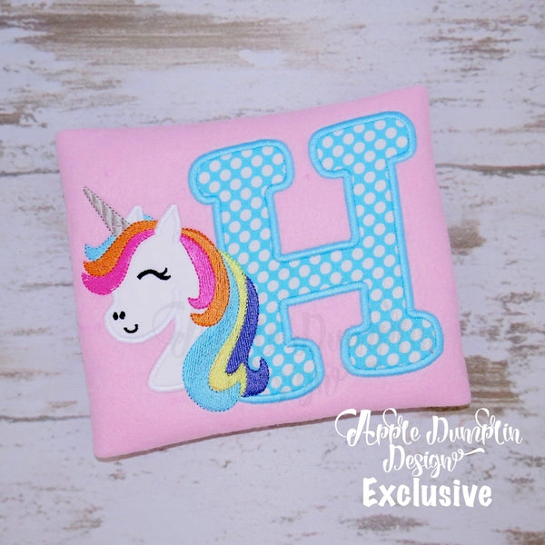 Unicorn Alphabet Applique Set, Applique Alphabet