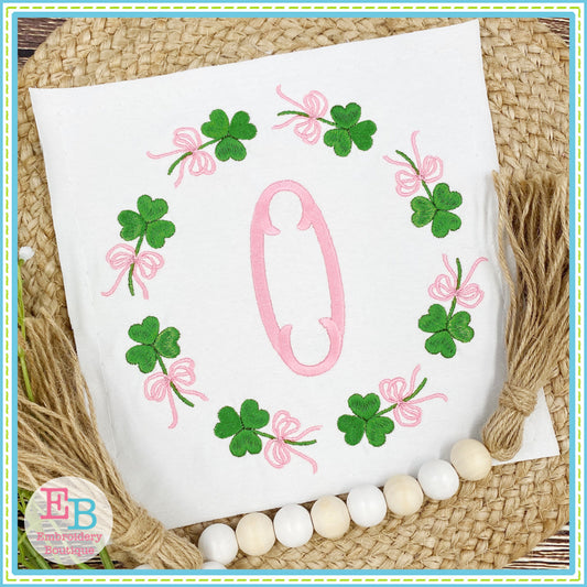 Shamrock Bow Embroidery Frame, Embroidery