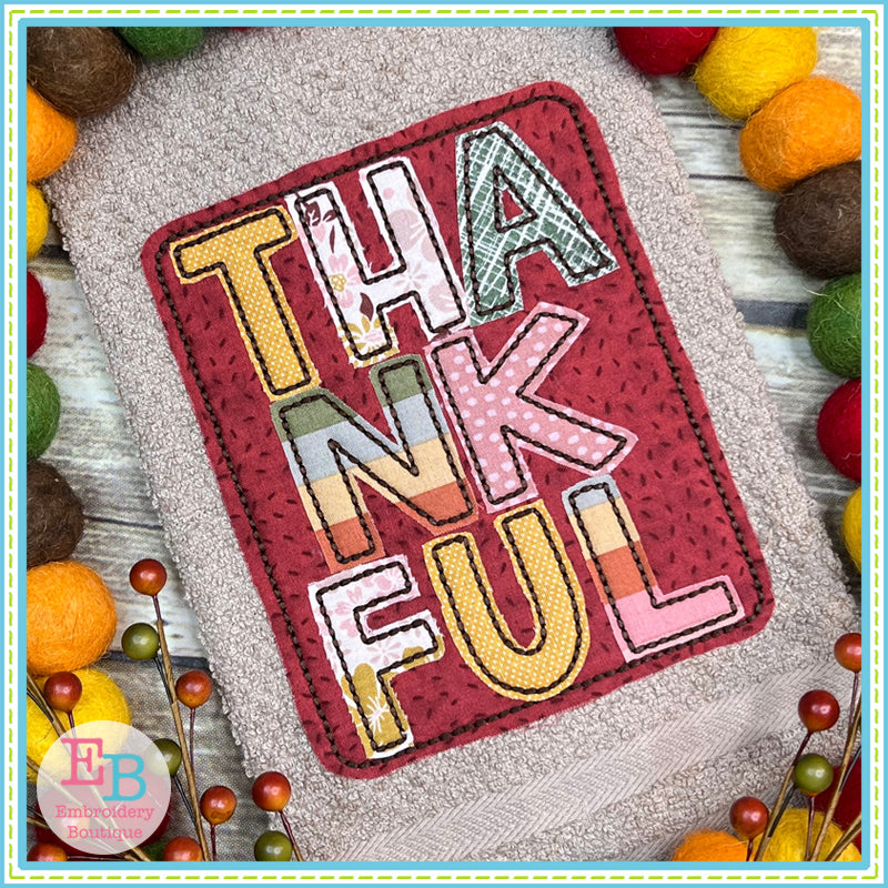 Thankful Applique Patch