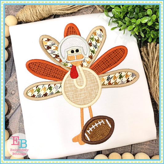 Football Turkey Applique, Applique