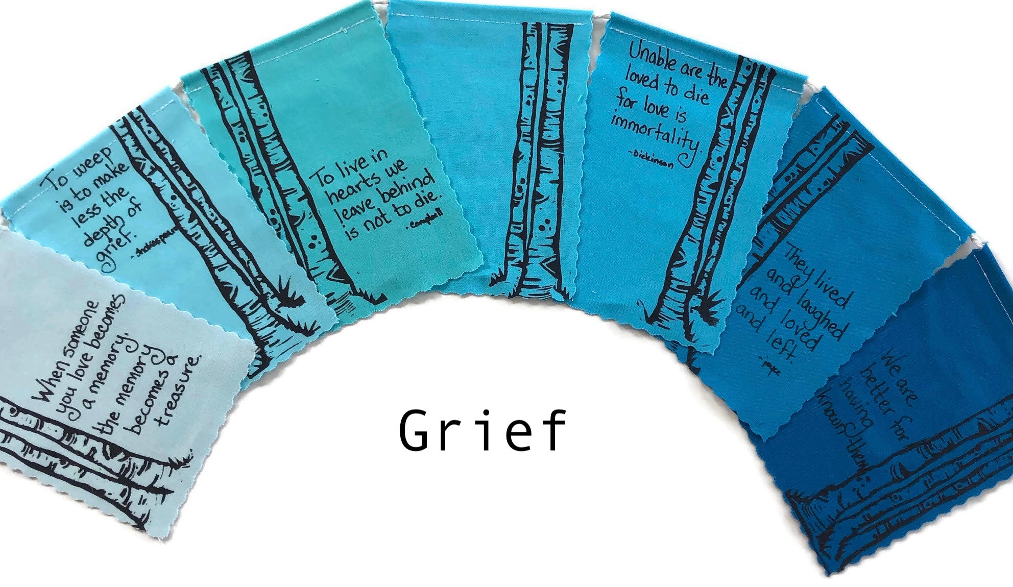 Small Flag Set with images and words to support and honor grief and loss