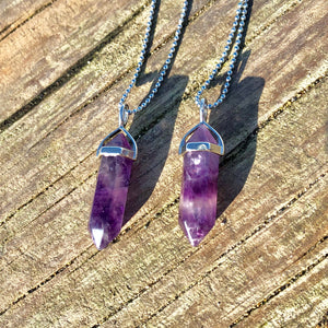 purple fluorite pendant